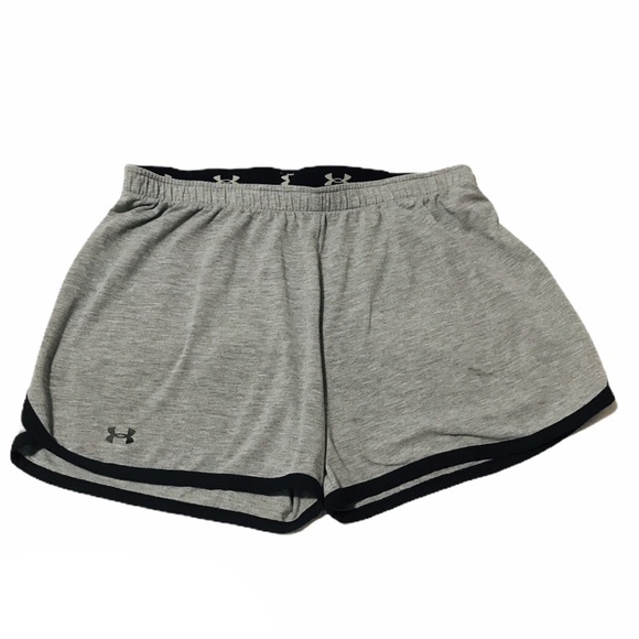 Under Armour Pants - Under Armour gray logo running shorts S